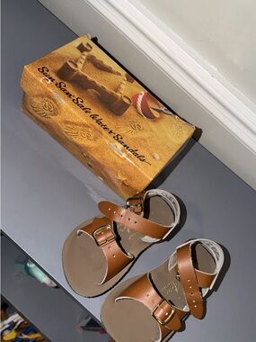 Brown Leather Sun San Salt Water Sandals